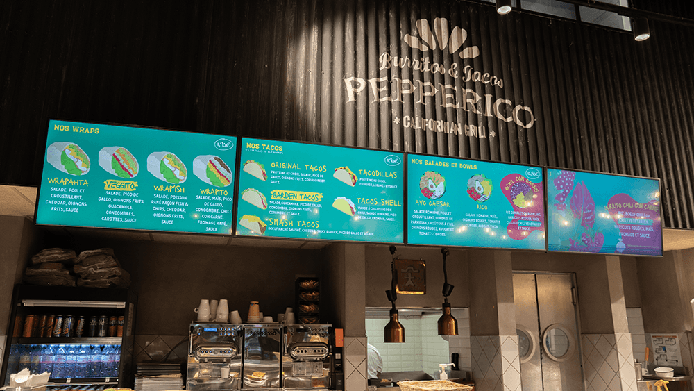 Pepperico écran menu board