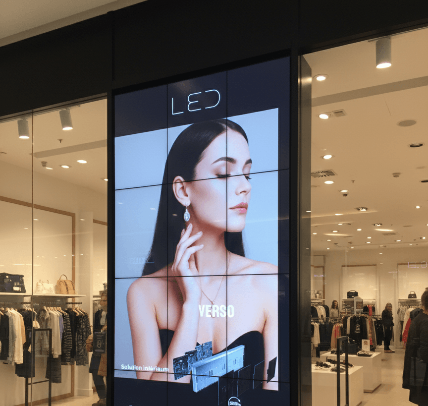 écran LED pour vitrine jusqu'à 1000x500 mm